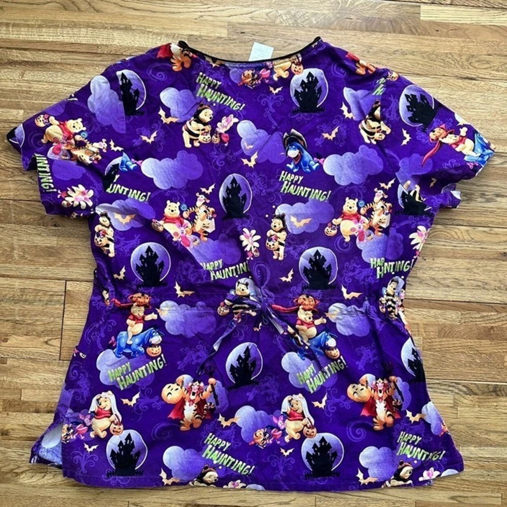 Disney Winnie the Pooh and Friends Halloween Happy Haunting 2 pocket Tie-back Sc - Picture 7 of 8
